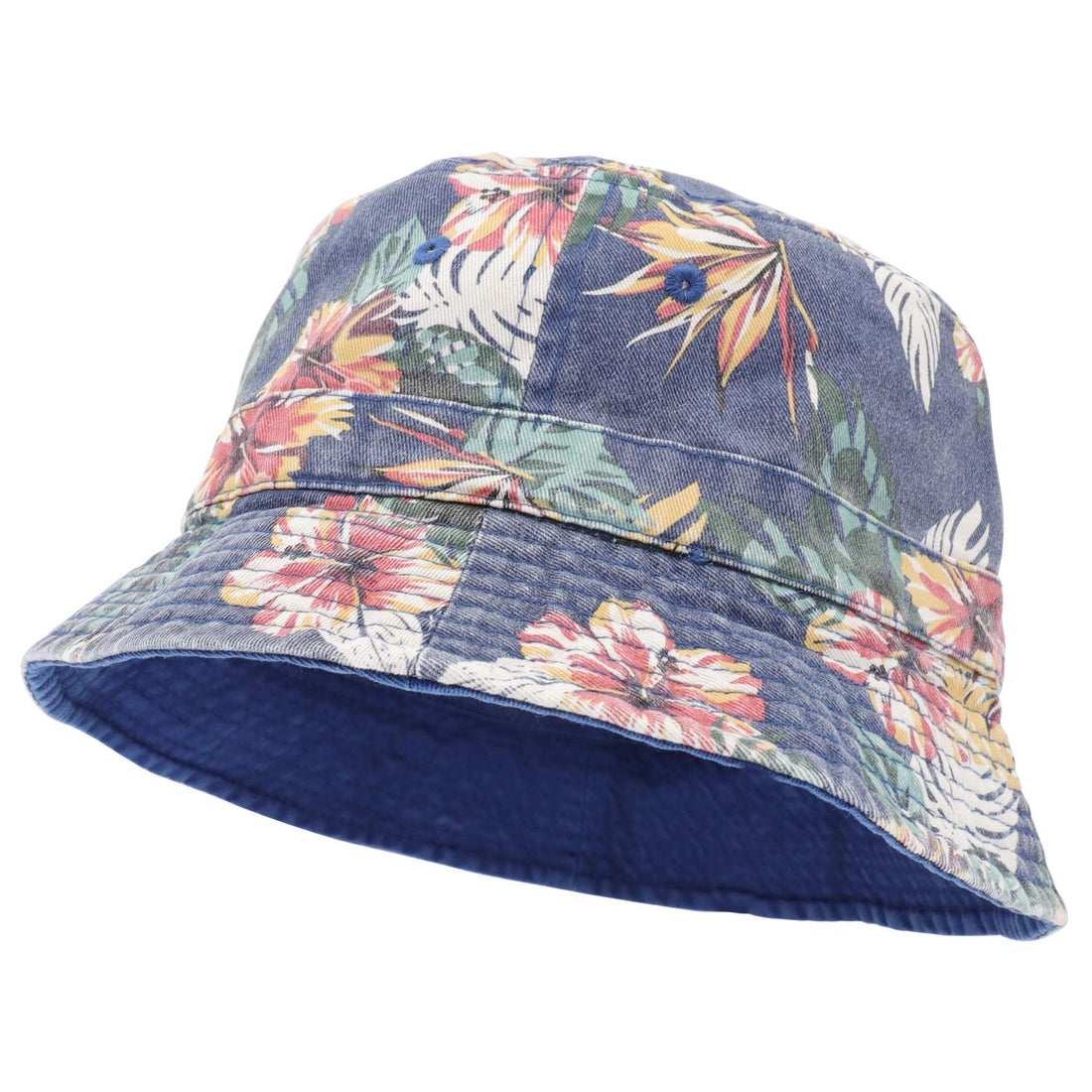 Trendy Apparel Shop Floral Print Cotton Reversible Bucket Hat