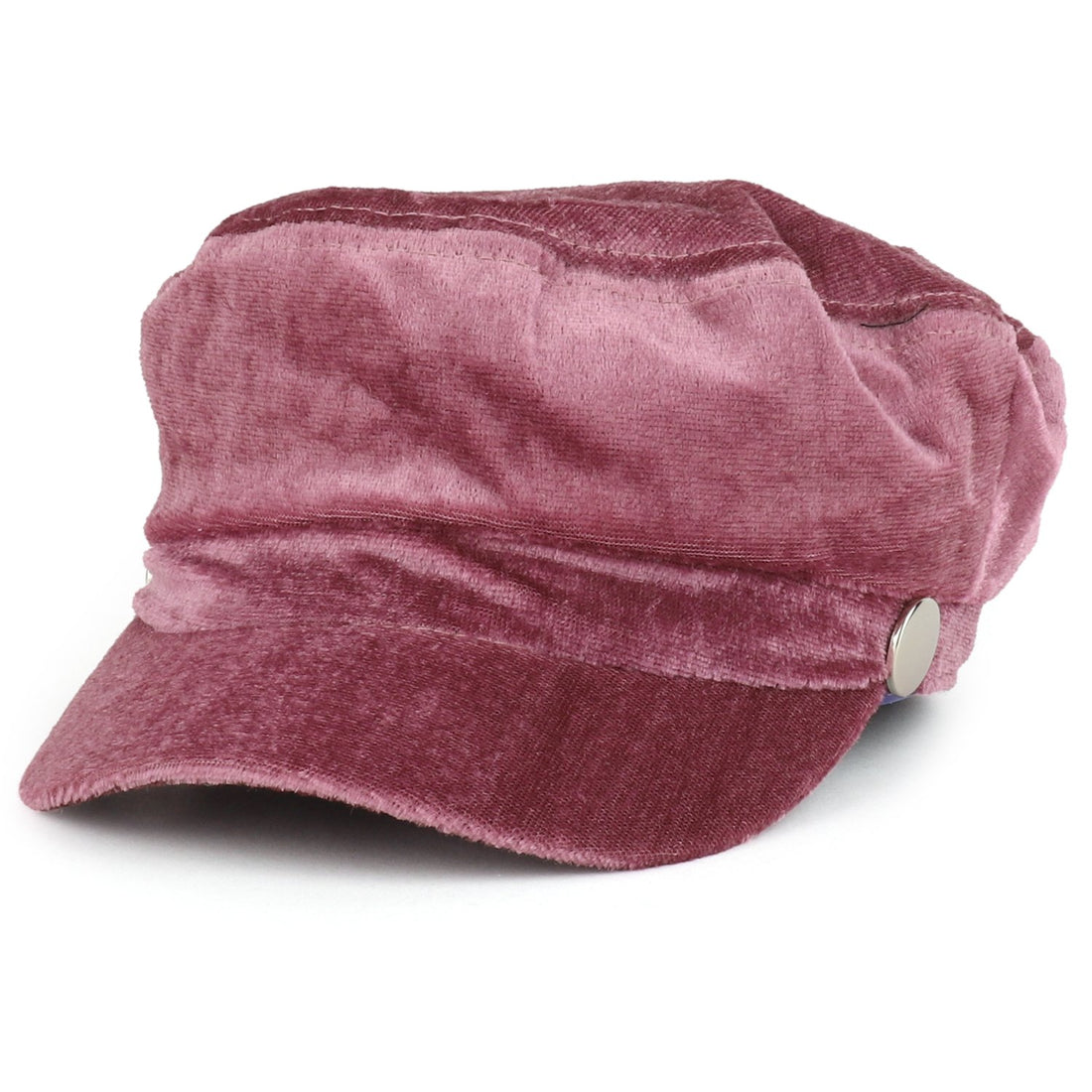 Trendy Apparel Shop Women's Newsboy Velvet Baker Boy Style Cabbie Hat - Black