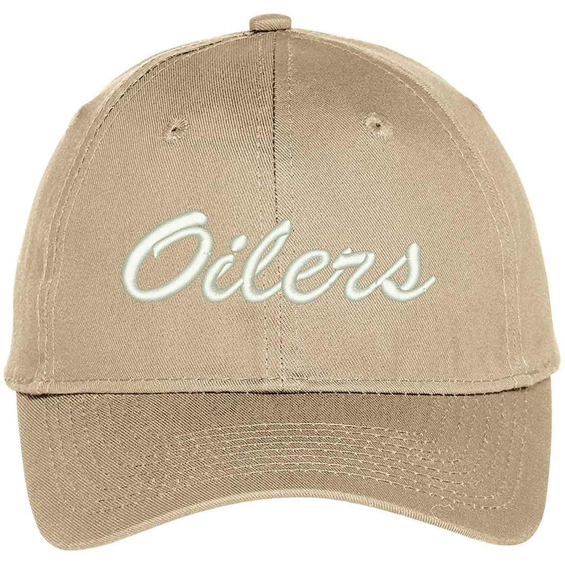 Trendy Apparel Shop Oilers Embroidered Precurved Adjustable Cap