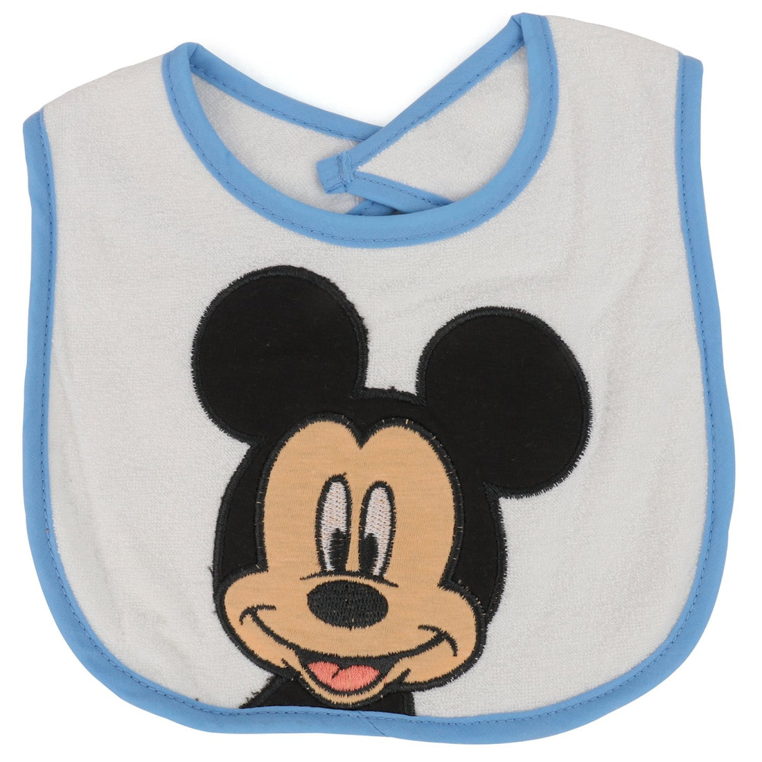 Trendy Apparel Shop Mickey Mouse and Minnie Mouse Embroidered Baby Bib 2 Pack - PINK BLUE