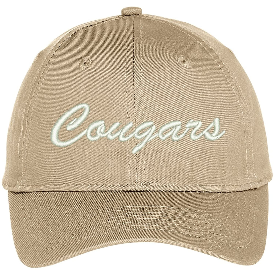 Trendy Apparel Shop Cougars Embroidered Team Nickname Mascot Cap