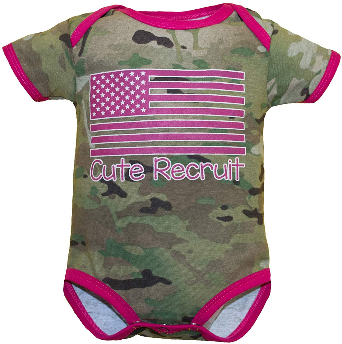 Trendy Apparel Shop Infant Cute Recruit Camouflage Onesie