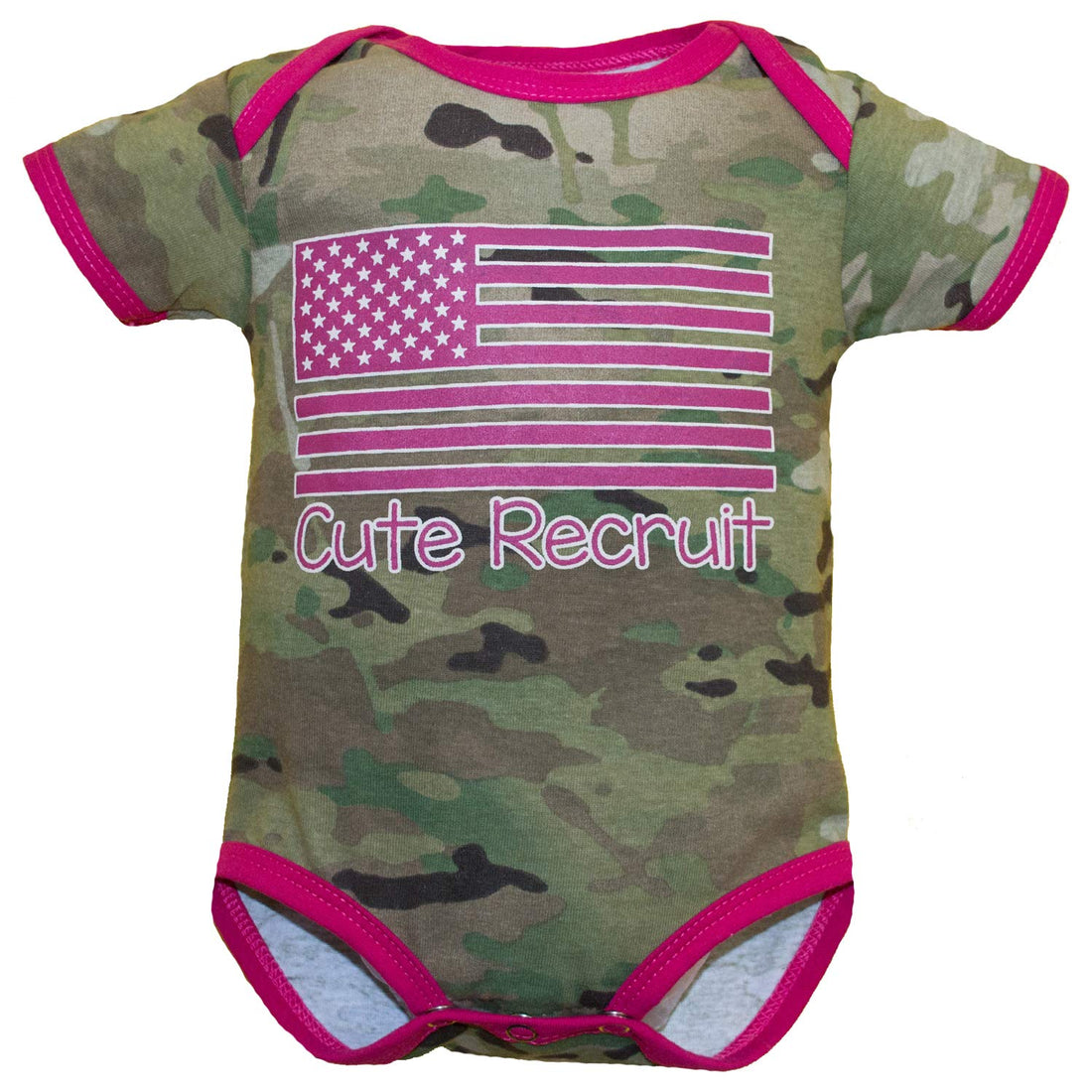 Trendy Apparel Shop Infant Cute Recruit Camouflage Onesie