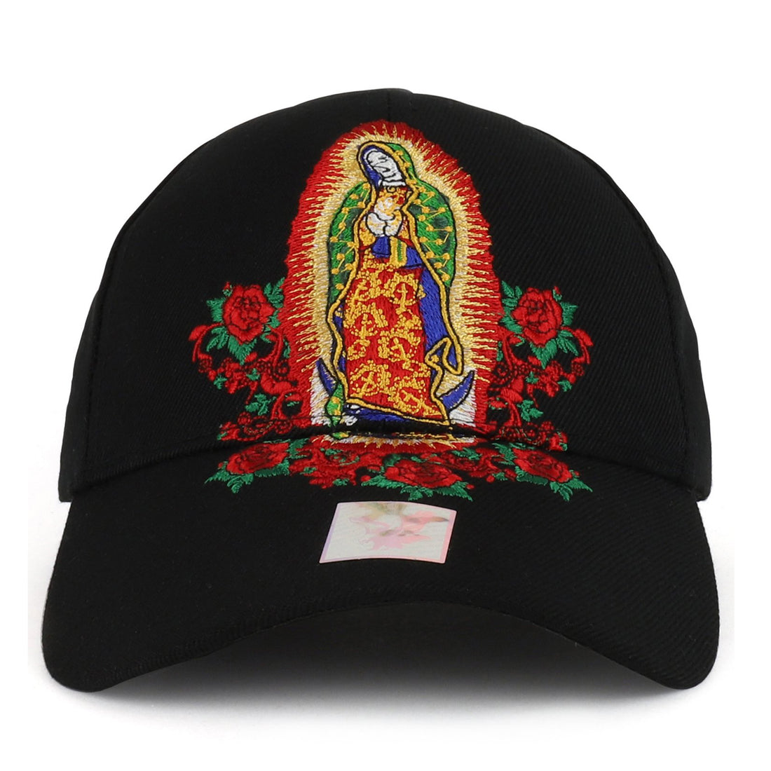 Trendy Apparel Shop Blessed Mary Maria Lady of Guadalupe Embroidered Ball Cap