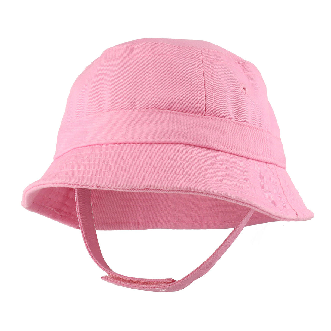 Trendy Apparel Shop Infant Baby's 100% Cotton Bucket Hat with Adjustable Chin Strap